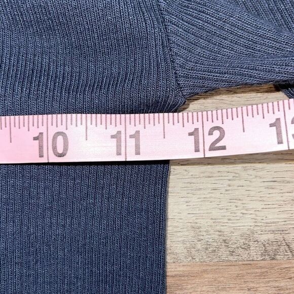 Sugar Products Womens Ribbed Half Button Long Sleeve Knit Top‎ Navy Size XSmall - Picture 6 of 7